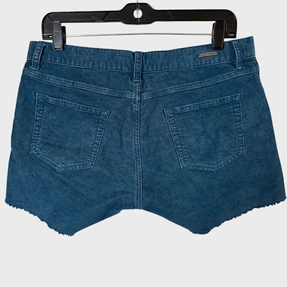 Carve Designs Oahu Corduroy Shorts Blue Women's Size 6 Mid-Rise Raw-Hem - Picture 6 of 11